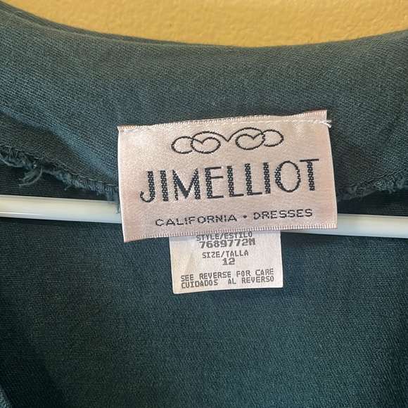 Vintage Jim Ellis Teal Buttondown Lace-up Back Dress - Picture 3 of 6